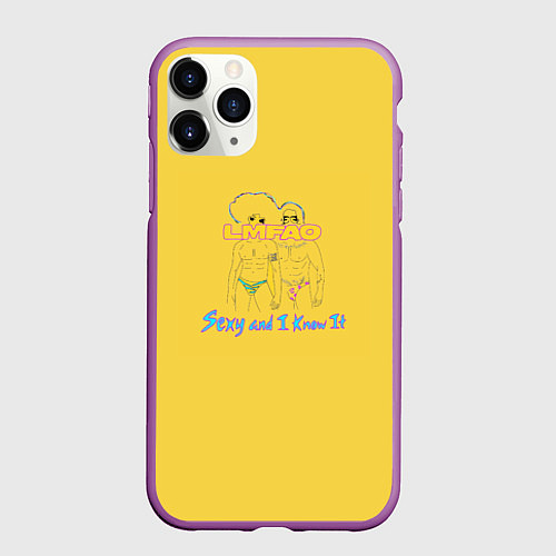 Чехол iPhone 11 Pro матовый Sexy and I Know It / 3D-Фиолетовый – фото 1