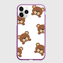 Чехол iPhone 11 Pro матовый Мордашка мишки
