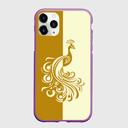 Чехол iPhone 11 Pro матовый Жар-птица в золотом, цвет: 3D-фиолетовый