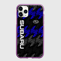 Чехол iPhone 11 Pro матовый Субару - blue, цвет: 3D-фиолетовый