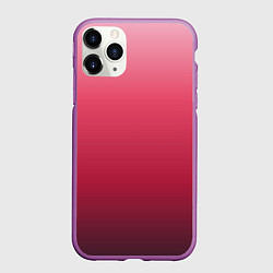 Чехол iPhone 11 Pro матовый Градиент гранатовый