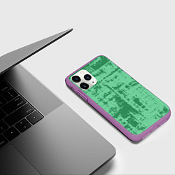 Чехол iPhone 11 Pro матовый Текстура с потертостями, цвет: 3D-фиолетовый — фото 2