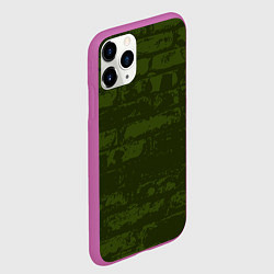 Чехол iPhone 11 Pro матовый Кирпичная стена, цвет: 3D-фиолетовый — фото 2