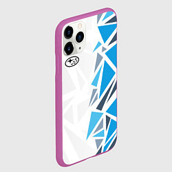 Чехол iPhone 11 Pro матовый Субару - фрагменты, цвет: 3D-фиолетовый — фото 2