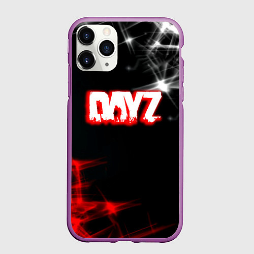 Чехол iPhone 11 Pro матовый Dayz световые краски / 3D-Фиолетовый – фото 1