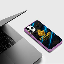 Чехол iPhone 11 Pro матовый Александр лев по натуре, цвет: 3D-фиолетовый — фото 2