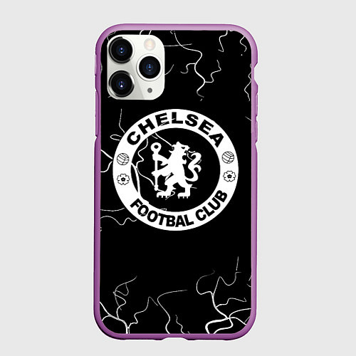 Чехол iPhone 11 Pro матовый Chelsea storm / 3D-Фиолетовый – фото 1