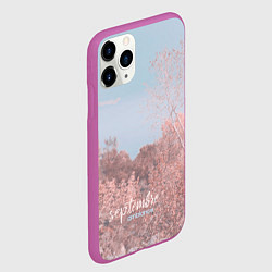 Чехол iPhone 11 Pro матовый Атмосфера сентябрь, цвет: 3D-фиолетовый — фото 2