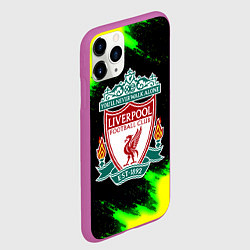 Чехол iPhone 11 Pro матовый Ливерпуль кислотные краски, цвет: 3D-фиолетовый — фото 2