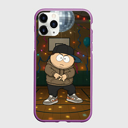 Чехол iPhone 11 Pro матовый Эрик Картман на школьной дискотеке, цвет: 3D-фиолетовый