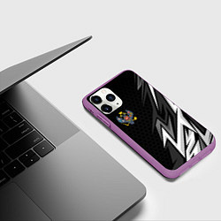 Чехол iPhone 11 Pro матовый Российская империя - спортивный, цвет: 3D-фиолетовый — фото 2
