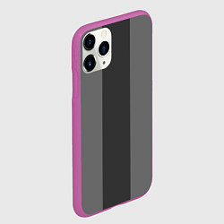 Чехол iPhone 11 Pro матовый Color black and grey, цвет: 3D-фиолетовый — фото 2