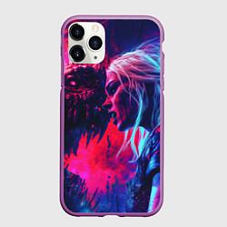 Чехол iPhone 11 Pro матовый Цири и чудовище