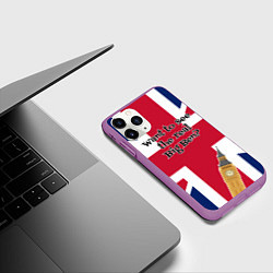 Чехол iPhone 11 Pro матовый Хочешь посмотреть на мой Биг-Бэн, цвет: 3D-фиолетовый — фото 2