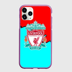 Чехол iPhone 11 Pro матовый Liverpool краски текстура штрихи