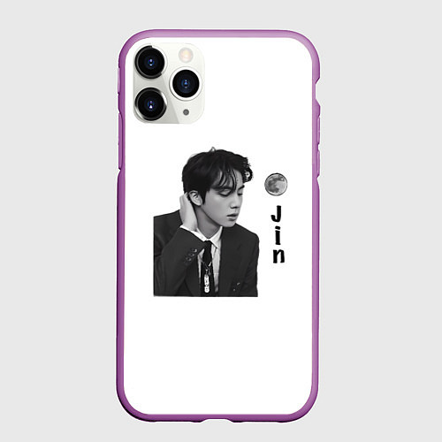 Чехол iPhone 11 Pro матовый Джин bts / 3D-Фиолетовый – фото 1