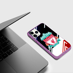 Чехол iPhone 11 Pro матовый Liverpool geometry sport, цвет: 3D-фиолетовый — фото 2