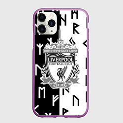Чехол iPhone 11 Pro матовый Liverpool символы текстура