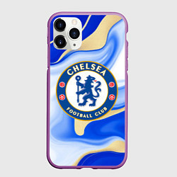 Чехол iPhone 11 Pro матовый Фк Челси, цвет: 3D-фиолетовый