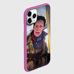 Чехол iPhone 11 Pro матовый Наталья Морская пехота мем, цвет: 3D-фиолетовый — фото 2