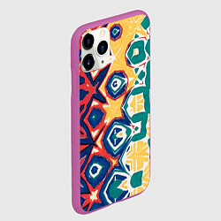 Чехол iPhone 11 Pro матовый Метаморфоза цвета и узора, цвет: 3D-фиолетовый — фото 2