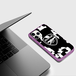 Чехол iPhone 11 Pro матовый Арсенал камуфляжные краски, цвет: 3D-фиолетовый — фото 2