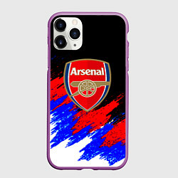 Чехол iPhone 11 Pro матовый Арсенал краски триколор