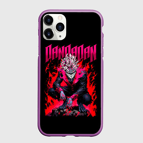 Чехол iPhone 11 Pro матовый Дандадан, Окарун / 3D-Фиолетовый – фото 1