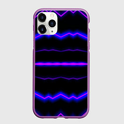 Чехол iPhone 11 Pro матовый Color multicoloured neon stripes
