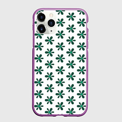 Чехол iPhone 11 Pro матовый Цветочная текстура