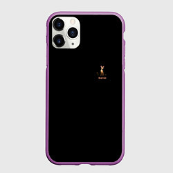 Чехол iPhone 11 Pro матовый Bambi, цвет: 3D-фиолетовый