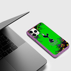 Чехол iPhone 11 Pro матовый Тоттенхэм Хотспур хеллоуин, цвет: 3D-фиолетовый — фото 2