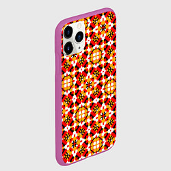 Чехол iPhone 11 Pro матовый Пестрый узорчатый паттерн, цвет: 3D-фиолетовый — фото 2