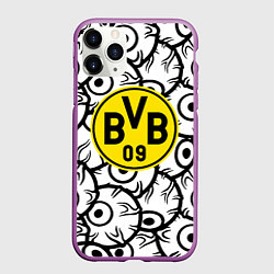 Чехол iPhone 11 Pro матовый Borussia глаза текстура