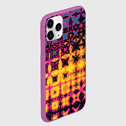 Чехол iPhone 11 Pro матовый Фиолетово-желтая метаморфоза, цвет: 3D-фиолетовый — фото 2