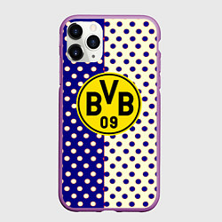 Чехол iPhone 11 Pro матовый Borussia точки текстура, цвет: 3D-фиолетовый