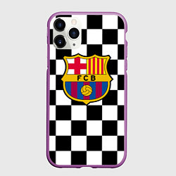 Чехол iPhone 11 Pro матовый Barcelona клетка