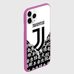 Чехол iPhone 11 Pro матовый Juventus символы китайские, цвет: 3D-фиолетовый — фото 2