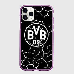 Чехол iPhone 11 Pro матовый Borussia черно белые
