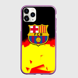 Чехол iPhone 11 Pro матовый Borussia абстракция золото геометрия, цвет: 3D-фиолетовый