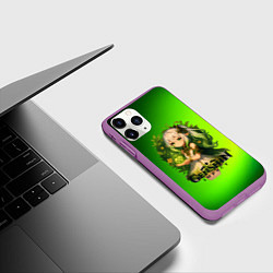 Чехол iPhone 11 Pro матовый Нахида Genshin Impact, цвет: 3D-фиолетовый — фото 2