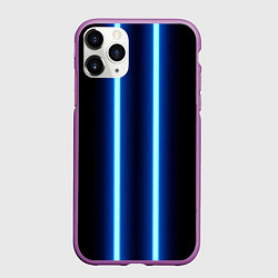 Чехол iPhone 11 Pro матовый Color blue neon, цвет: 3D-фиолетовый