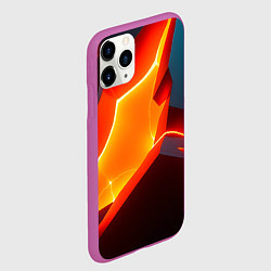 Чехол iPhone 11 Pro матовый Neon orange, цвет: 3D-фиолетовый — фото 2
