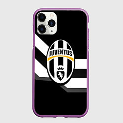 Чехол iPhone 11 Pro матовый Juventus полосы линии