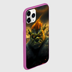 Чехол iPhone 11 Pro матовый Шрек после взрыва, цвет: 3D-фиолетовый — фото 2