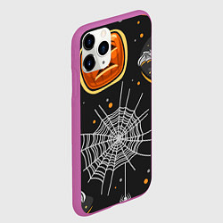 Чехол iPhone 11 Pro матовый Атмосфера хэллоуина, цвет: 3D-фиолетовый — фото 2