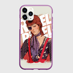 Чехол iPhone 11 Pro матовый David Bowie Rebel Rebel, цвет: 3D-фиолетовый