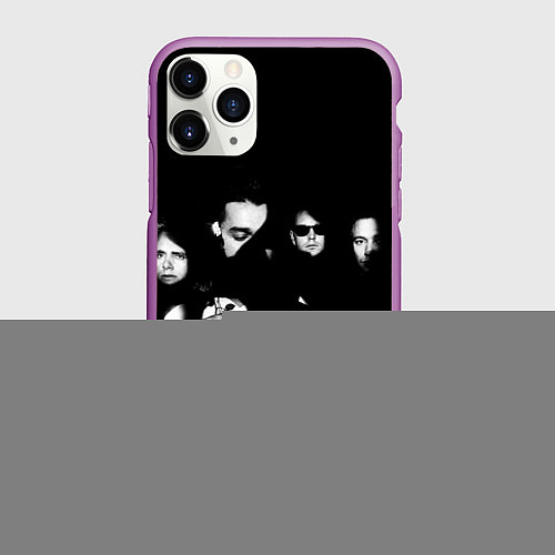 Чехол iPhone 11 Pro матовый Depeche Mode shoot / 3D-Фиолетовый – фото 1