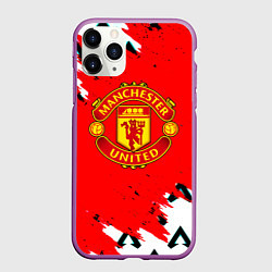 Чехол iPhone 11 Pro матовый Манчестер Юнайтед символы краски