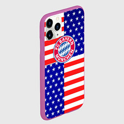 Чехол iPhone 11 Pro матовый Бавария Мюнхен сша паттерн, цвет: 3D-фиолетовый — фото 2
